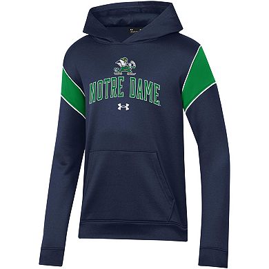 Youth Under Armour Navy Notre Dame Fighting Irish Gameday Performance Pullover Hoodie