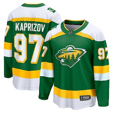 Men's Fanatics Branded Kirill Kaprizov Green Minnesota Wild 2023/24 Alternate Premier Breakaway Player Jersey