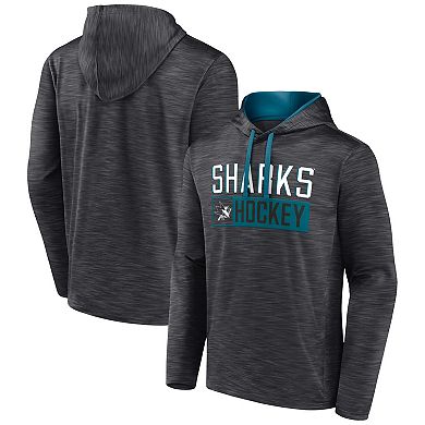 Men's Fanatics Branded Heather Charcoal San Jose Sharks Close Shave Pullover Hoodie