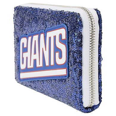 Loungefly New York Giants Sequin Zip-Around Wallet