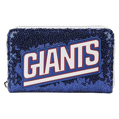 Loungefly New York Giants Sequin Zip-Around Wallet