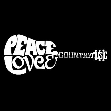 Peace Love Country - Men's Word Art Hooded Sweatshirt