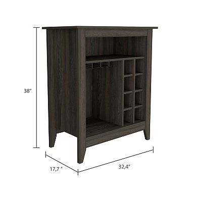 Future Bar Cabinet, Six Built-in Wine Rack, One Open Drawer, One Open Shelf