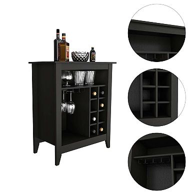 Future Bar Cabinet, Six Built-in Wine Rack, One Open Drawer, One Open Shelf