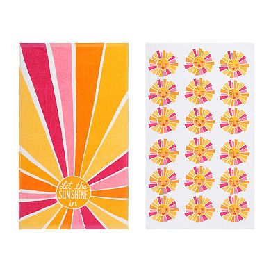 Celebrate Together Summer Sun 2-Pack Terry Kitchen Towels