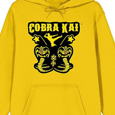 Men's Cobra Kai Double Cobra Logo Graphic Hoodie
