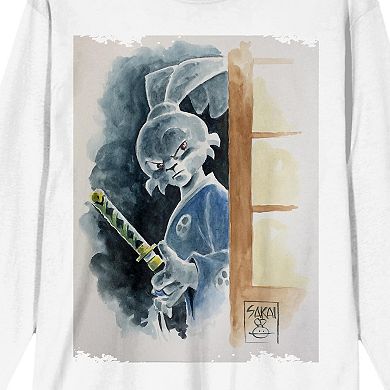 Men's Usagi Yojimbo Watercolor Long Sleeve Graphic Tee