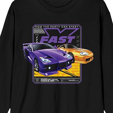 Men's Fast & Furious Now The Party Can Start Long Sleeve Graphic Tee