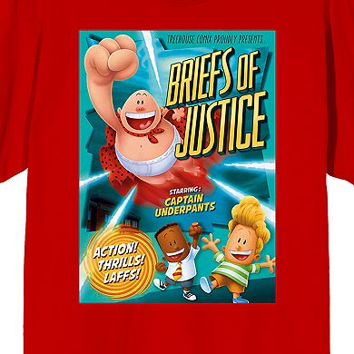 Men's Captain Underpants Briefs Of Justice Graphic Tee