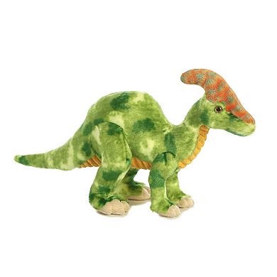 Aurora Large Green Dinos & Dragons 16" Parasaurolophus Ferocious Stuffed Animal