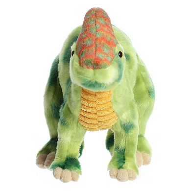 Aurora Large Green Dinos & Dragons 16" Parasaurolophus Ferocious Stuffed Animal