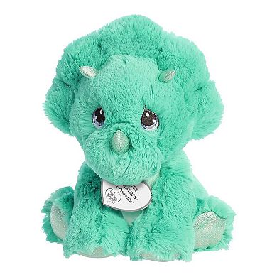 Aurora Small Green Precious Moments 8.5" Tracey Triceratops Inspirational Stuffed Animal