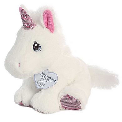 Aurora Small White Precious Moments 8.5" Sparkle Unicorn Inspirational Stuffed Animal