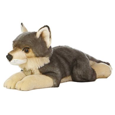 Aurora Large Grey Miyoni 16" Wolf Adorable Stuffed Animal