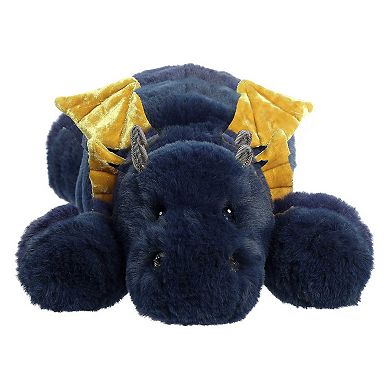 Aurora Large Blue Snoozles 18" Dragon Laid-back Stuffed Animal