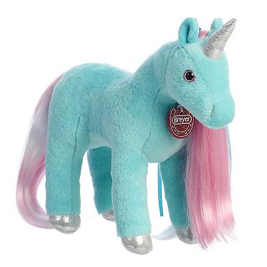 Aurora Medium Blue Breyer 12" Moonlight Unicorn Exquisite Stuffed Animal