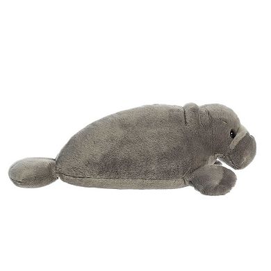 Aurora Medium Grey Flopsie 12" Manny Manatee Adorable Stuffed Animal