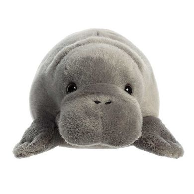 Aurora Medium Grey Flopsie 12" Manny Manatee Adorable Stuffed Animal