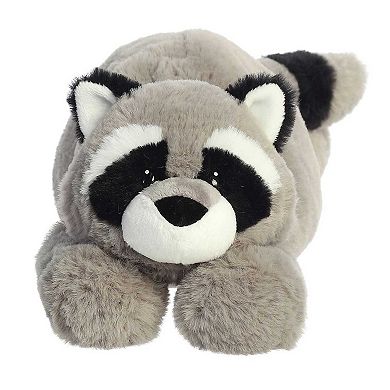 Aurora Large Grey Snoozles 18" Raccoon Laid-back Stuffed Animal