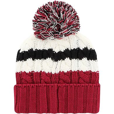 Women's '47 White Arizona Cardinals Ashfield Cuffed Knit Hat with Pom