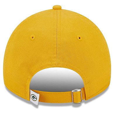 Women's New Era Gold Green Bay Packers Main Core Classic 2.0 9TWENTY Adjustable Hat