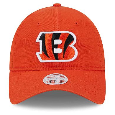 Women's New Era  Orange Cincinnati Bengals  Main Core Classic 2.0 9TWENTY Adjustable Hat