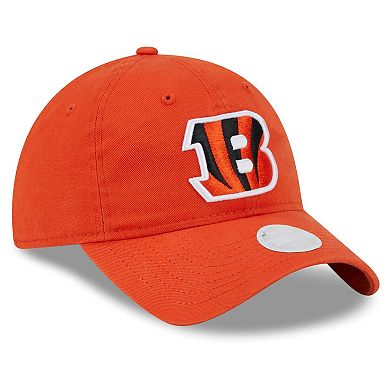 Women's New Era  Orange Cincinnati Bengals  Main Core Classic 2.0 9TWENTY Adjustable Hat