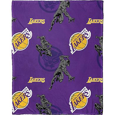 Northwest x Disney Los Angeles Lakers Black Panther Hugger Pillow & Throw Blanket Set