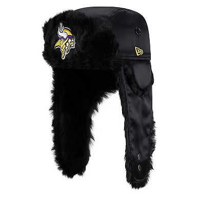 Men's New Era  Black Minnesota Vikings Trapper Hat