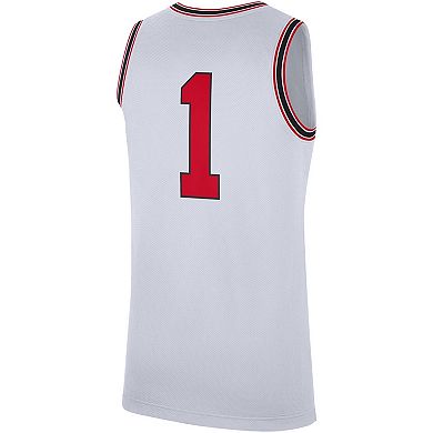 Men's Nike #1 White Georgia Bulldogs Replica Jersey