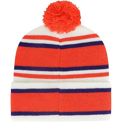 Youth '47  White Clemson Tigers Stripling Cuffed Knit Hat with Pom