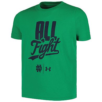 Youth Under Armour Green Notre Dame Fighting Irish All Fight Irish Wear Green Performance T-Shirt
