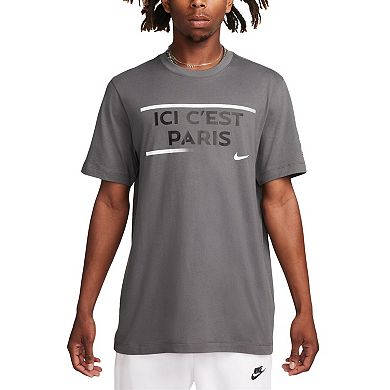Men's Nike Gray Paris Saint-Germain Verbiage T-Shirt