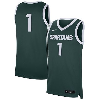Men's Nike #1 Green Michigan State Spartans Replica Jersey