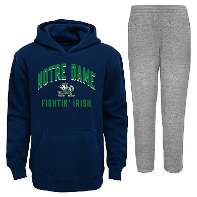 Infant Navy/Gray Notre Dame Fighting Irish Play-By-Play Pullover Fleece Hoodie & Pants Set