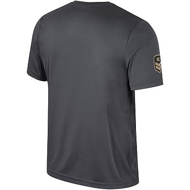 Men's Colosseum Charcoal Purdue Boilermakers OHT Military Appreciation  T-Shirt