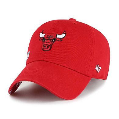 Women's '47  Red Chicago Bulls Confetti Undervisor Clean Up Adjustable Hat