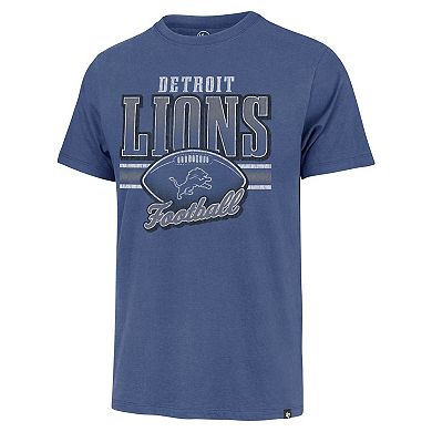 Men's '47 Blue Detroit Lions Last Call Franklin T-Shirt
