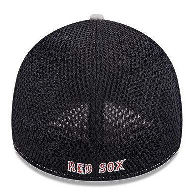 Men's New Era Gray Boston Red Sox Pipe 39THIRTY Flex Hat