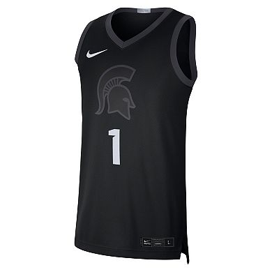 Men's Nike #1 Black Michigan State Spartans Limited Authentic Jersey