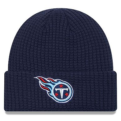 Men's New Era  Navy Tennessee Titans Prime Cuffed Knit Hat