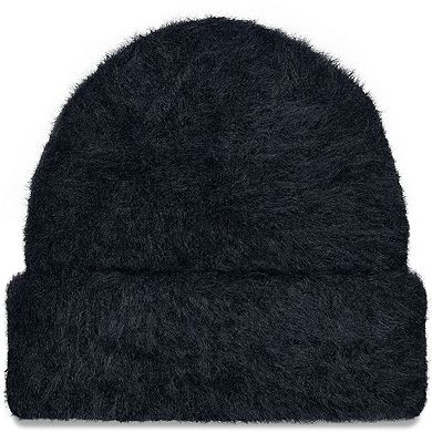 Women's New Era Black Cleveland Guardians Fuzzy Cuffed Knit Hat