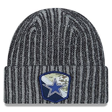 Men's New Era  Black Dallas Cowboys 2023 Salute To Service Cuffed Knit Hat