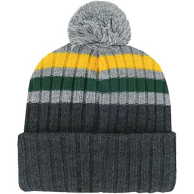 Men's '47 Gray Oakland Athletics Stack Cuffed Knit Hat with Pom