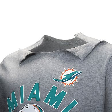 Men's  Gray Miami Dolphins Tackle Adaptive T-Shirt