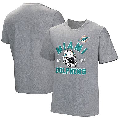 Men's  Gray Miami Dolphins Tackle Adaptive T-Shirt