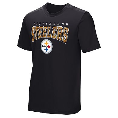 Men's  Black Pittsburgh Steelers Home Team Adaptive T-Shirt