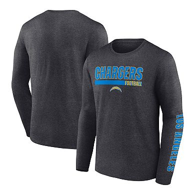 Men's Fanatics Branded Charcoal Los Angeles Chargers Long Sleeve T-Shirt