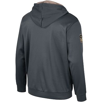 Men's Colosseum Charcoal Michigan State Spartans OHT Military Appreciation Pullover Hoodie