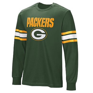 Men's  Green Green Bay Packers Hands Off Long Sleeve Adaptive T-Shirt